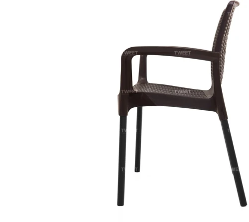 Мебель Tweet Стул Bali Solid, черно-коричневый