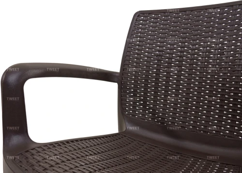 Мебель Tweet Стул Bali Solid, черно-коричневый