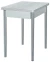 Глайдер стол обеденный / бетон белый/металлик