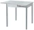 Глайдер стол обеденный / бетон белый/металлик