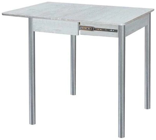 Глайдер стол обеденный / бетон белый/металлик