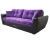 Диван еврокнижка Амстердам 160 ЛЮКС 11 ФИОЛЕТОВЫЙ ВЕЛЮР ЭКОКОЖА КОРИЧНЕВАЯ