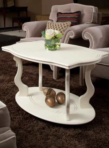 Стол журнальный Берже 3 слоновая кость