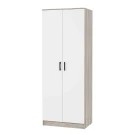 Шкаф двухстворчатый Ронда ШК-20, Дуб крафт серый, Белый Шкаф двухстворчатый Ронда ШК-20, Дуб крафт серый, Белый