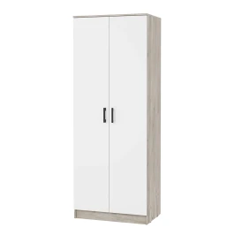 Шкаф двухстворчатый Ронда ШК-20, Дуб крафт серый, Белый