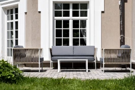 "Касабланка" лаунж-зона плетеная из роупа 4-местная, цвет серый