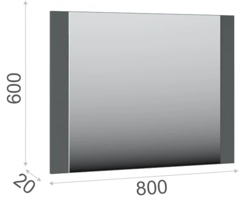 Зеркало «Мишель», Антрацит