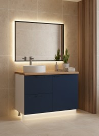 ВГ 1200 Ежевика/Белый гладкий Арника РМ (со столешницей) в.2