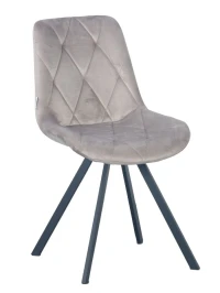 DC68 Стул мягкий поворотный, КАКАО#G62-14 велюр, каркас металл черный