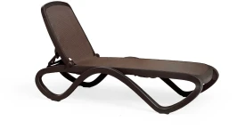 Шезлонг Nardi Omega без подлокотников, коричневый-кофе