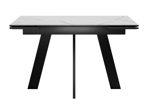 Стол DikLine SKM120 Керамика Белый мрамор/подстолье черное/опоры черные (2 уп.)