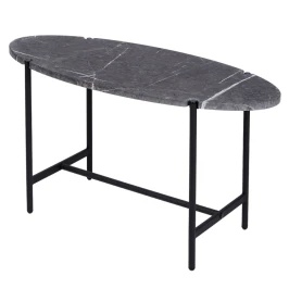 Стол журнальный МеталлАрт М025 черный мрамор/черный