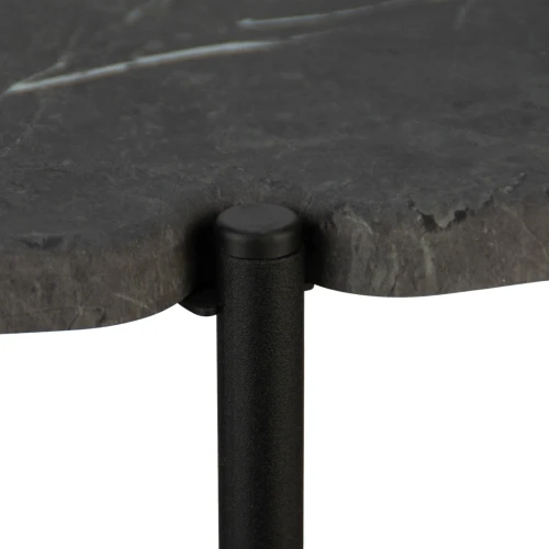 Стол журнальный МеталлАрт М025 черный мрамор/черный