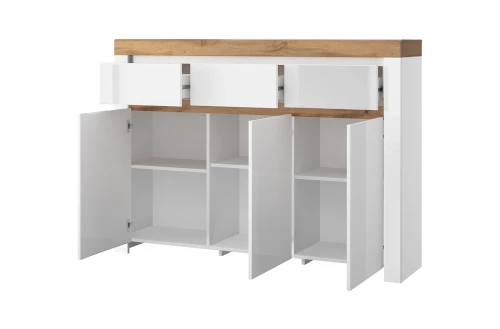 Тумба 3D3S, TAURUS, цвет белый\дуб вотан