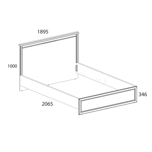Кровать 180, MONAKO, цвет Сосна винтаж/дуб анкона