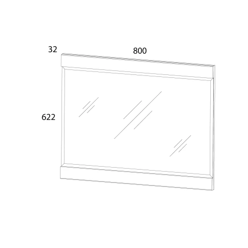 Зеркало, OSKAR , цвет дуб Санремо