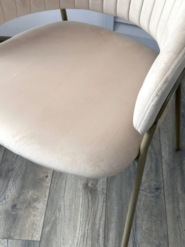 Стул ГЕММА, цвет H-06 Бежевый, велюр / шампань каркас М-City