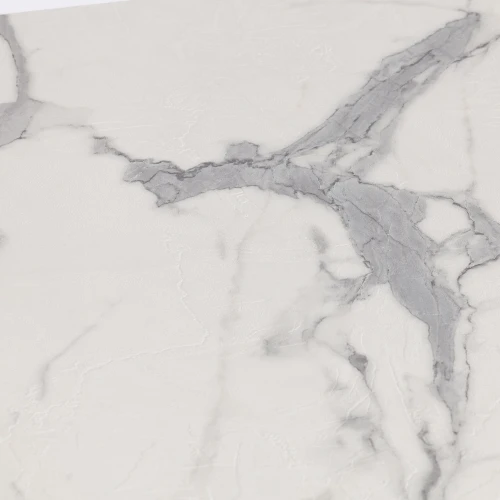 Стол VIGO ЛДСП/HPL/металл,  120 x 80 x 30 х 30 х 75 см, Мрамор светлый/белый