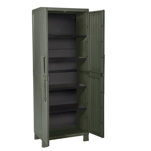 Уличный шкаф TOOMAX 2х дверный глубокий WOOD MIDI (4 полки), Хвойный