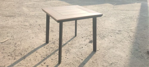 Алюминиевый квадратный стол ПОЛИВУД-13 80*80  цвет тик арт.1037