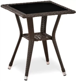 Столик для шезлонга из искусственного ротанга на металлическом каркасе МАРА-2 «MARA-2»  -  Dark Brown