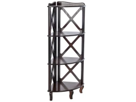 Этажерка-стеллаж угловая Джульетта-3 орех