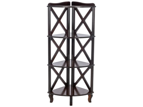 Этажерка-стеллаж угловая Джульетта-3 орех