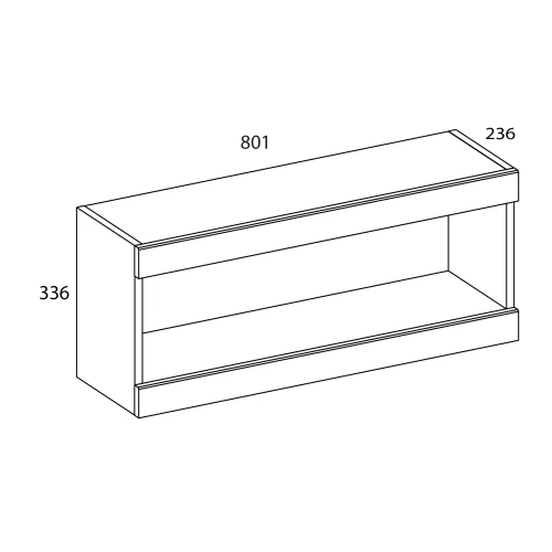 Полка 1CL, OSKAR , цвет дуб Санремо