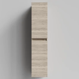 Пенал Бест 30 (2 двери) подвесной, Дубослив ореховый светлый ПВХ 3445, правый, бельевая корзина