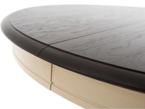 Обеденная группа (Стол Леонардо-1, 3 стула и скамья Кристиан), слоновая кость+орех темный