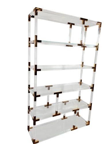 Стеллаж Роялти MH-1780NC, 120х38х200 см, прозрачный