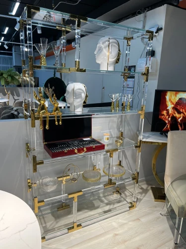 Стеллаж Роялти MH-1780NC, 120х38х200 см, прозрачный