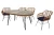 Набор мебели Адриан  арт.GS006/GS007 бежевый,  14 уп.(4 стула Адриан+стол обеден.160 см. 2 уп., каркас черн, ротанг бежевый) "Garden story"
