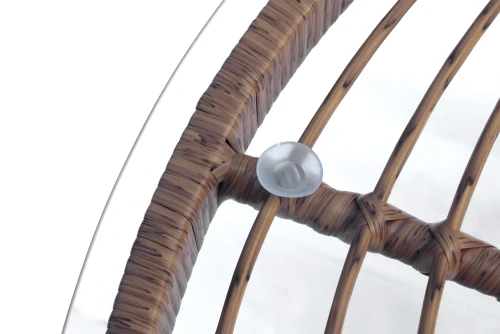 Набор мебели Адриан  арт.GS006/GS007 бежевый,  14 уп.(4 стула Адриан+стол обеден.160 см. 2 уп., каркас черн, ротанг бежевый) "Garden story"