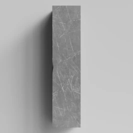 Пенал Марко 35 подвесной, дверь, ручки Черные, Мрамор Серый софт тач ПВХ 4044-1, правый