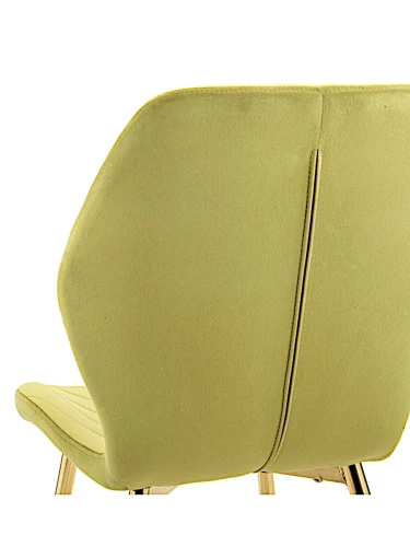 DC828 Стул мягкий, ОЛИВКОВЫЙ#G62-17 велюр, каркас металл золото КРУГЛЫЙ
