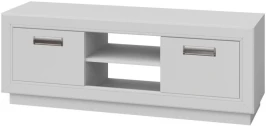 Тумба под ТВ «Эстель 2Д» КМК 0738.25-01, Белый/ Белый глянец