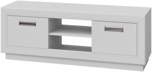 Тумба под ТВ «Эстель 2Д» КМК 0738.25-01, Белый/ Белый глянец