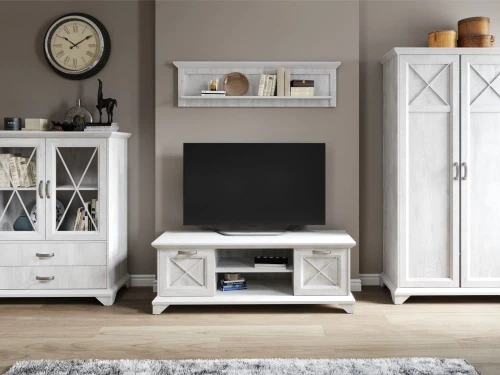 Полка «Лорена», Бетон Паин белый