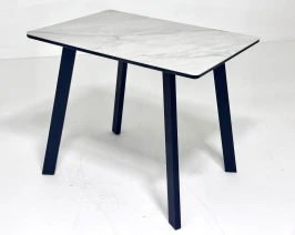 Стол ТИК ТАК 120 ОНИКС, керамика / Черный каркас М-City