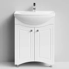 Тумба Адам 65 напольный, белый глянец Vodok с раковиной в комплекте Тумба Адам 65 напольный, белый глянец Vodok с раковиной в комплекте