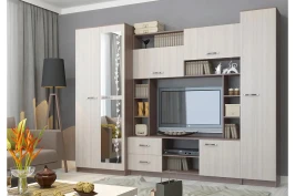 Гостиная Флора, Ясень шимо светлый, Ясень шимо темный