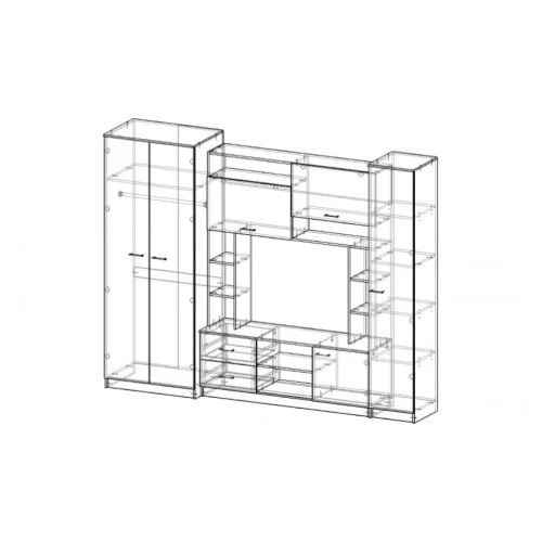 Гостиная Флора, Ясень шимо светлый, Ясень шимо темный