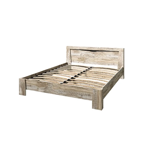 Кровать с ортопедическим основанием Ривьера 1,6м, Дуб Юкон, Бетон темный