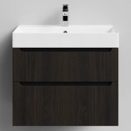 Тумба Бонум 1, 70 подвесной, Дуб цвет 20 Vodok с раковиной в комплекте