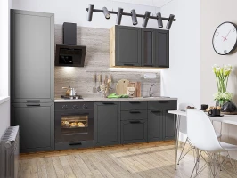 Модульная прямая кухня Глетчер-04 Маренго Силк