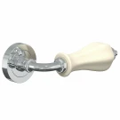 Ручка для межкомнатной двери BRAVO Bravo Z-600 C/I Хром/Слоновая кость