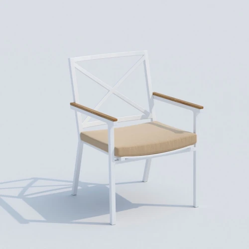Стул FESTA бежевый - белый каркас
