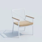 Стул FESTA бежевый - белый каркас