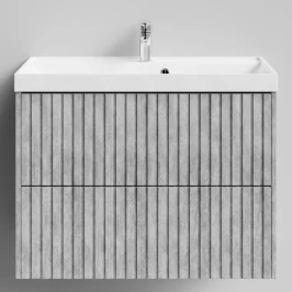 Тумба Тач 80 подвесной, Горный камень ПВХ 57807 Vodok с раковиной в комплекте